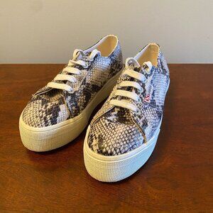 Superga Snakeskin Platform Sneakers